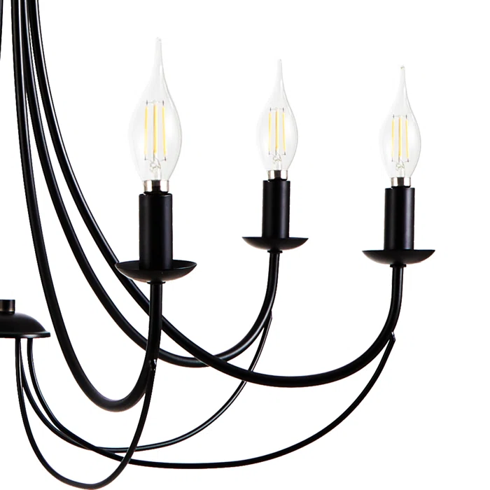 6 - Light Dimmable Classic / Traditional Chandelier，72" Adjustable Chain