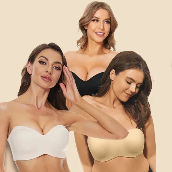SALE 49% OFF - Full Support Seamless Strapless Convertible Bandeau Bra