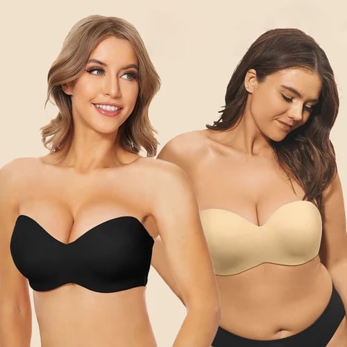 SALE 49% OFF - Full Support Seamless Strapless Convertible Bandeau Bra