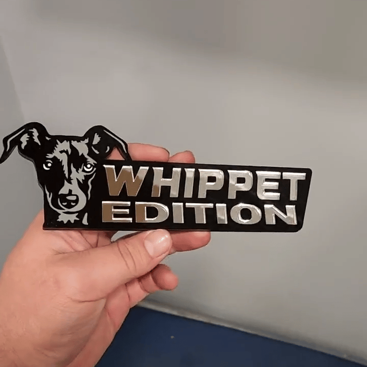 Dog Car Badge Laser Cutting Car Emblem