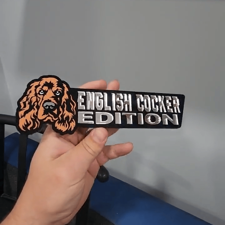 Dog Car Badge Laser Cutting Car Emblem