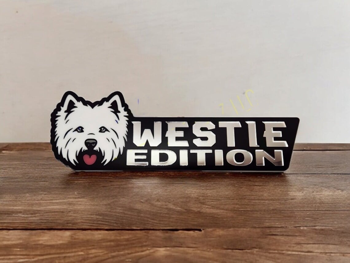 Dog Car Badge Laser Cutting Car Emblem