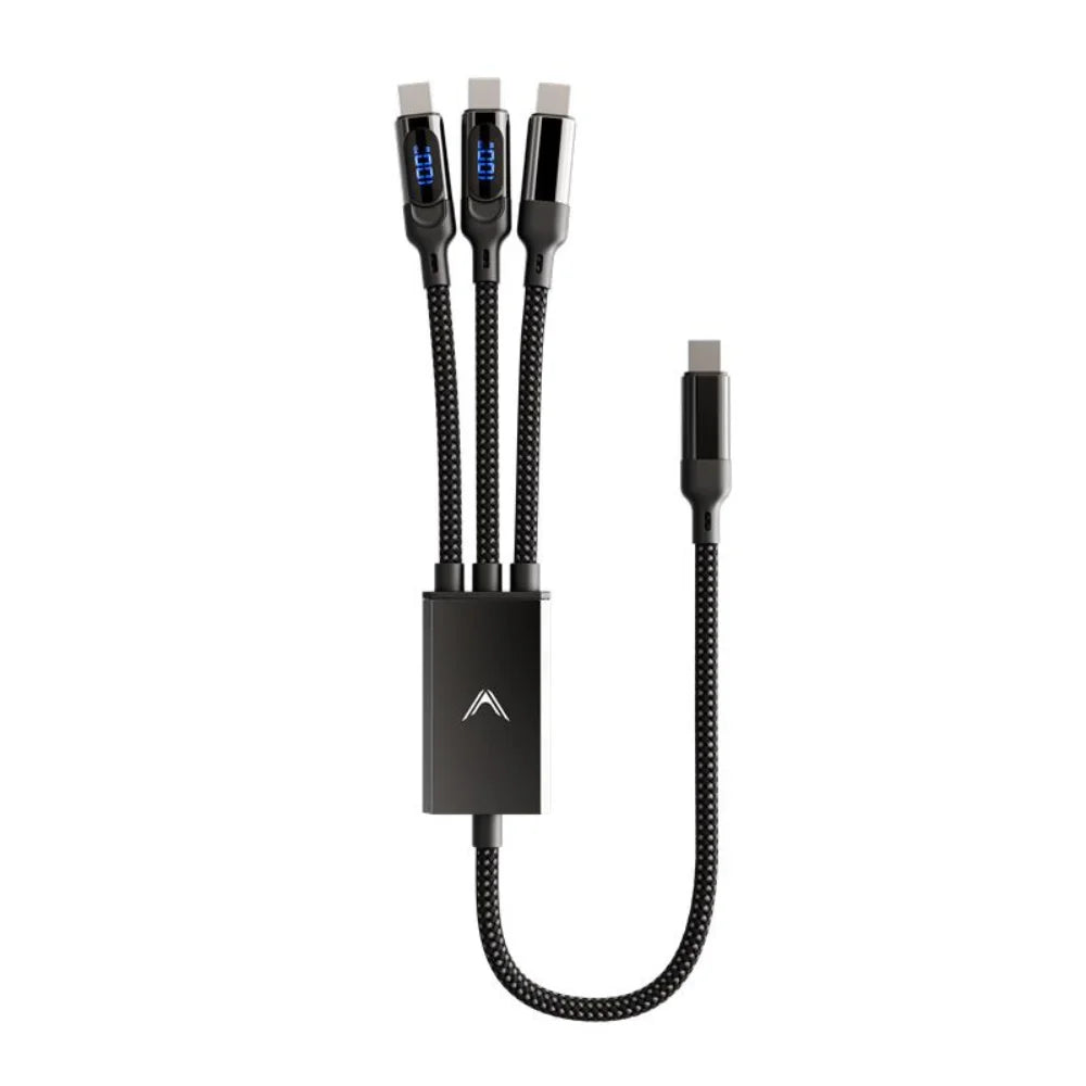 Hydra 100W Triple Type-C Multi Cable - LED 1.5m/5ft