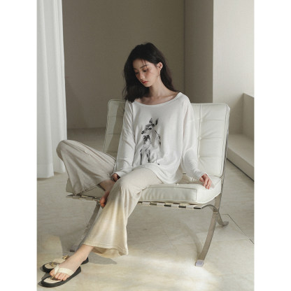 女春秋季莫代爾卡通家居服