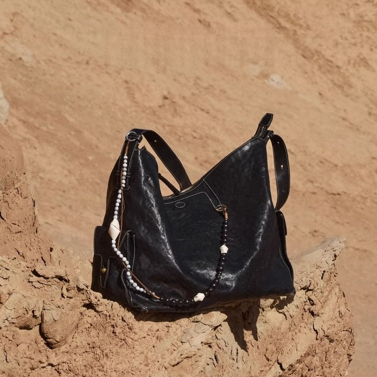 大容量簡約斜挎電腦包hobo包