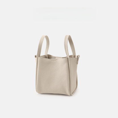 頭層牛皮鎖扣小號菜籃子水桶包