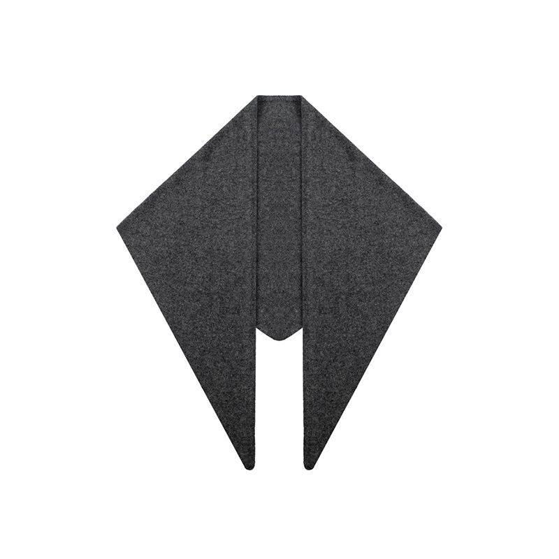 秋冬100%羊毛針織三角圍巾