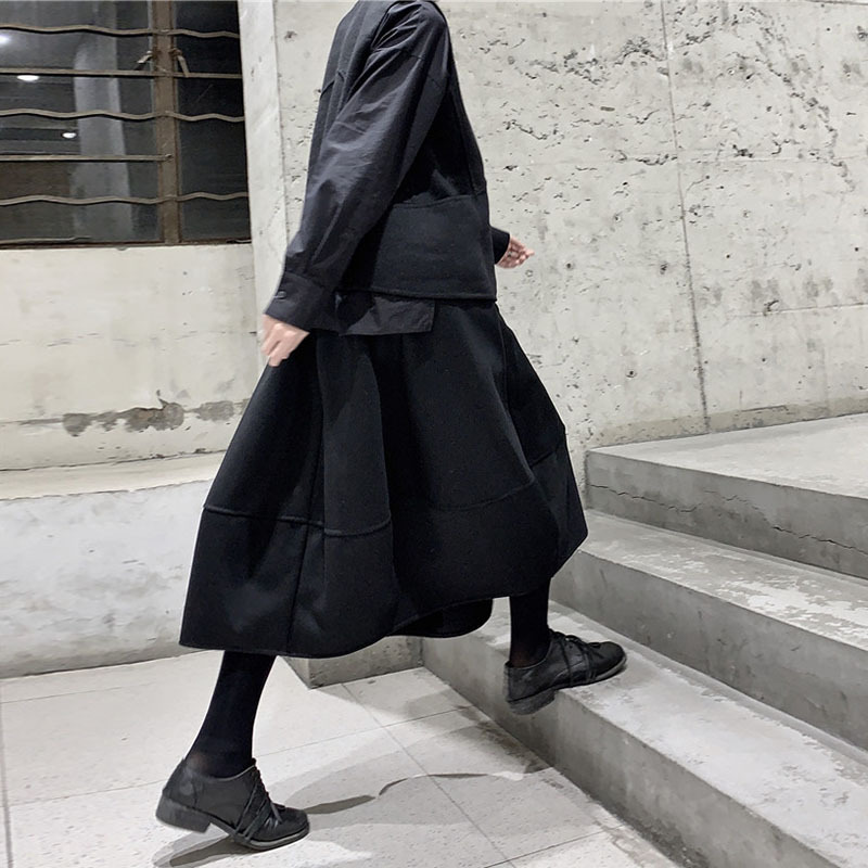 女士春秋加厚休閒花苞裙