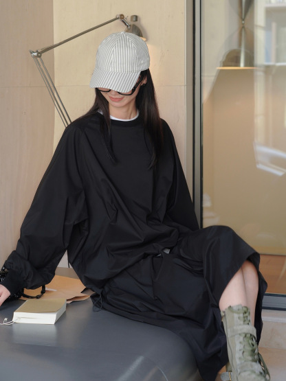 女士春秋運動風廓形衛衣