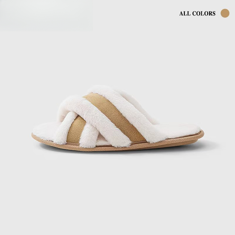 冬季加絨軟底毛毛拖鞋