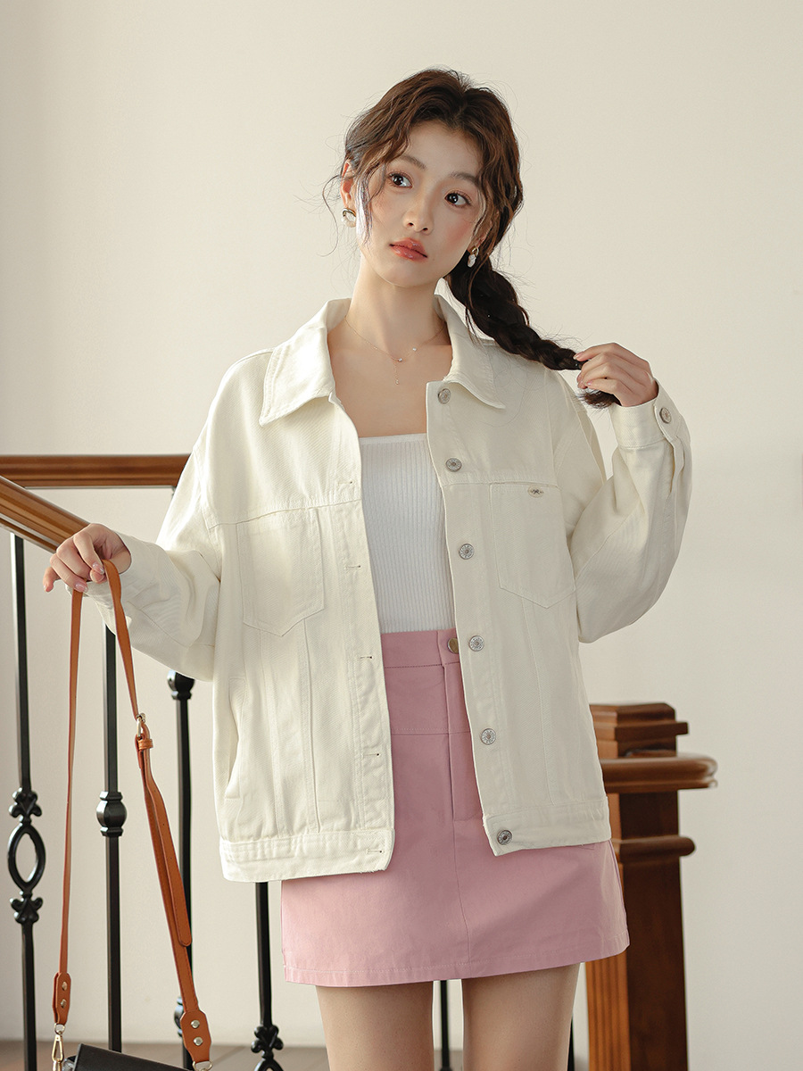 女士春秋韓系工裝牛仔外套