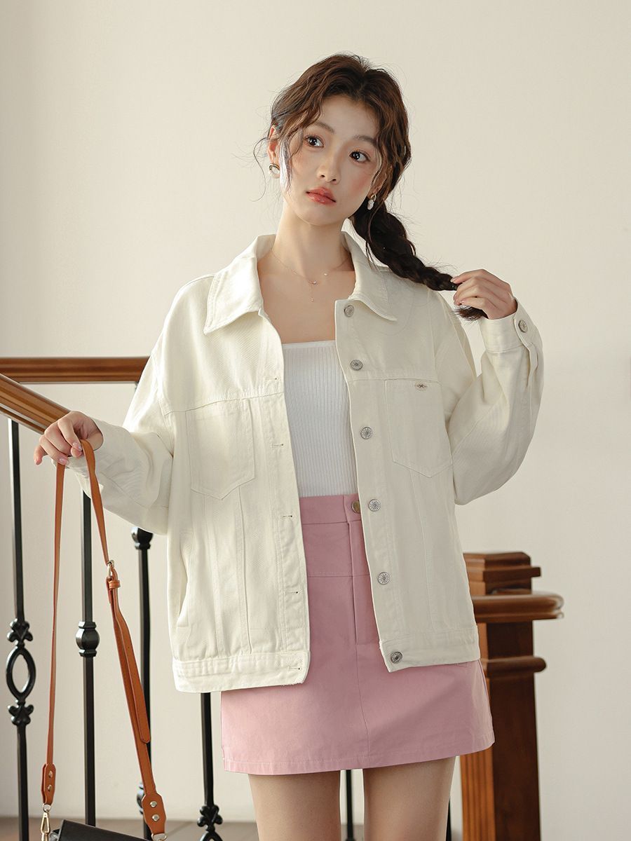 女士春秋韓系工裝牛仔外套