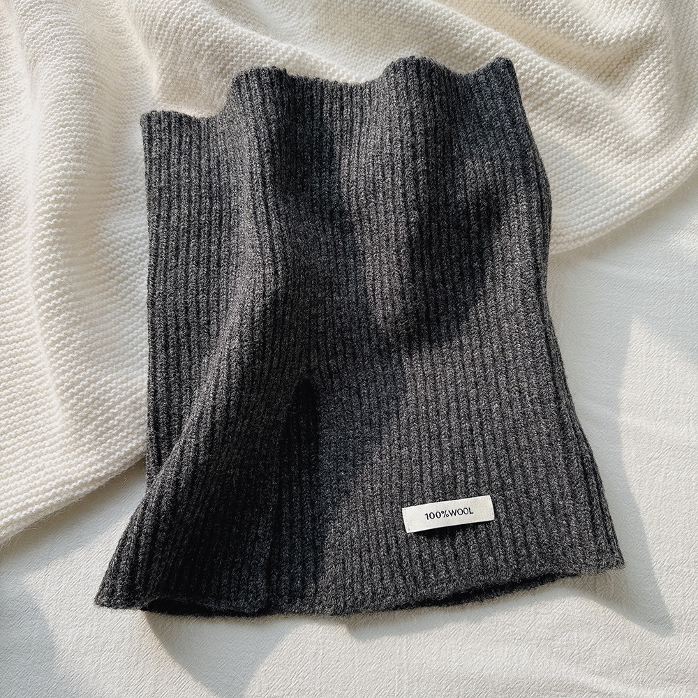 秋冬100%純羊毛帽子圍巾2件套