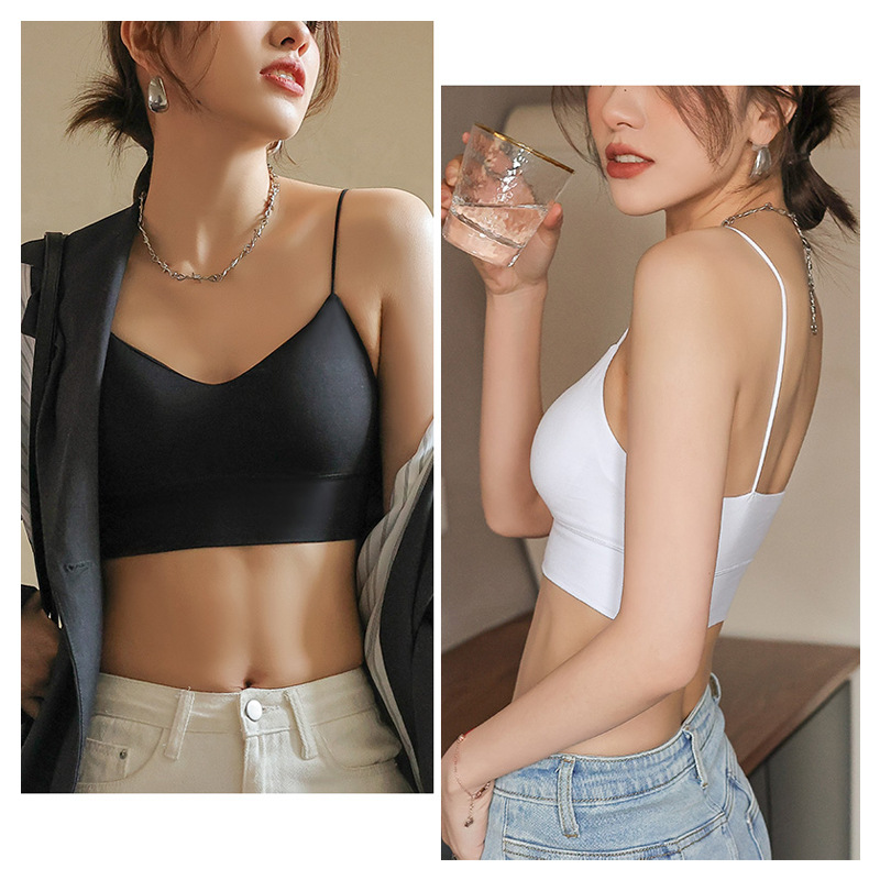 夏季小吊帶背心美背一體式內衣