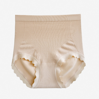 女士桑蠶絲無縫大碼高腰內褲