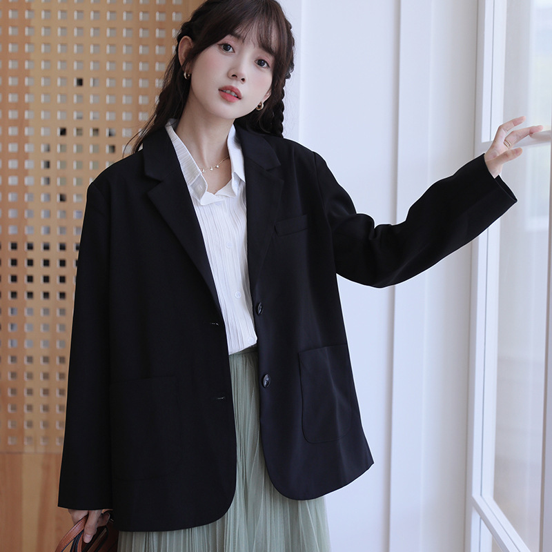 女春韓系淨色小西裝外套