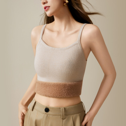 女士秋冬德絨吊帶背心