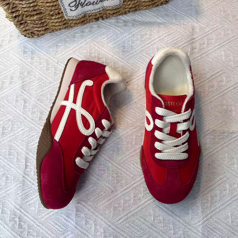 女士春秋真皮厚底阿甘鞋