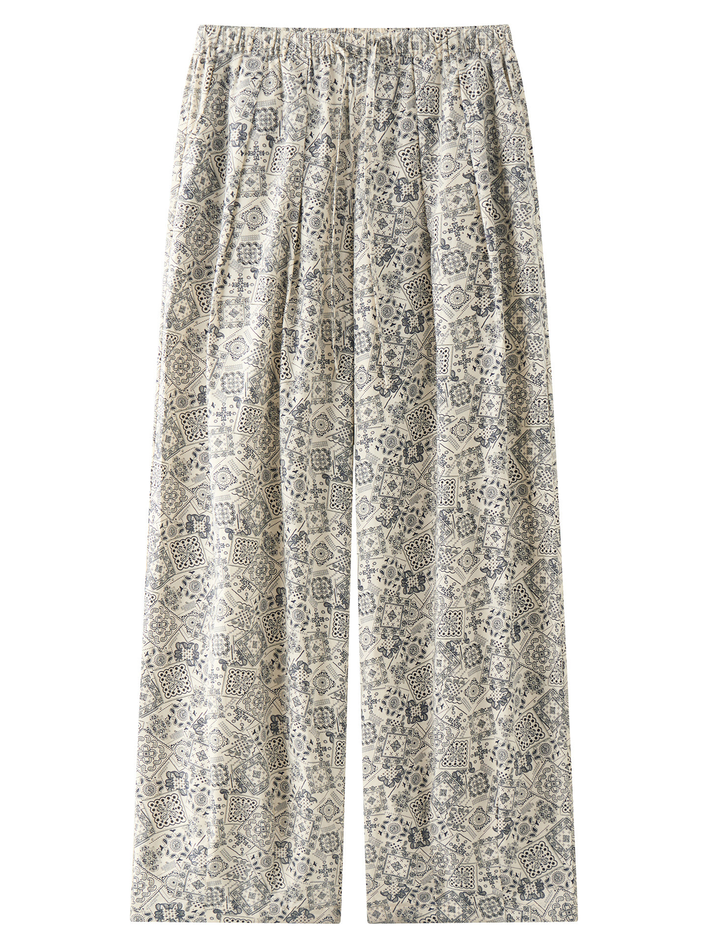 女士春秋波西米亞風腰果花休閒褲