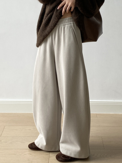 女士秋冬簡約加絨高腰衛褲