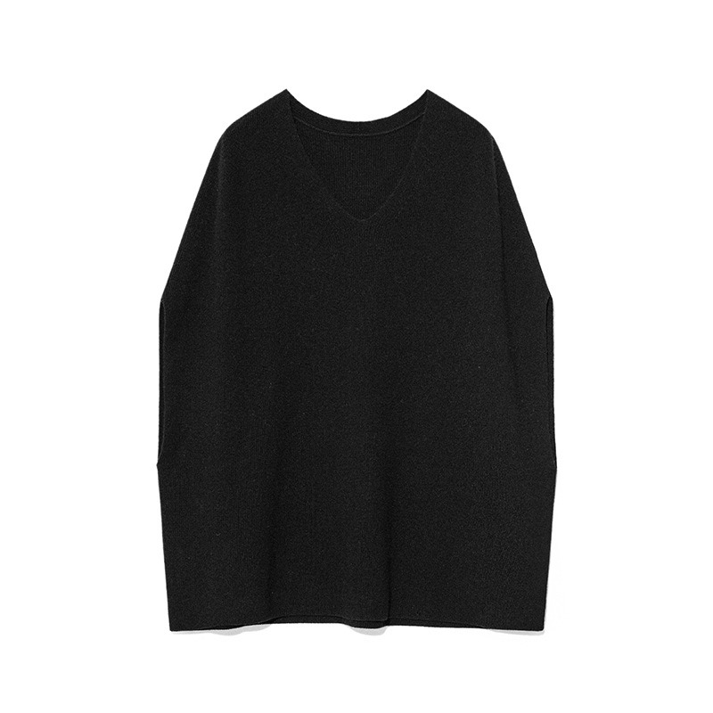 女士春秋V領寬鬆針織馬甲