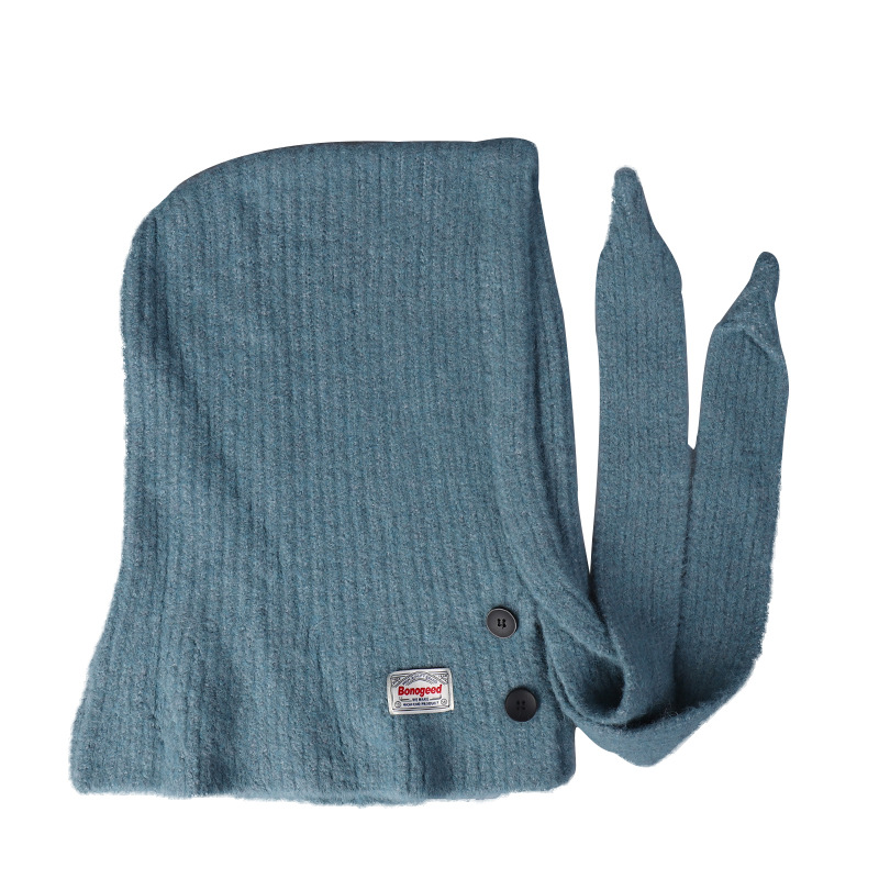 巴拉克拉法圍巾一體毛線帽