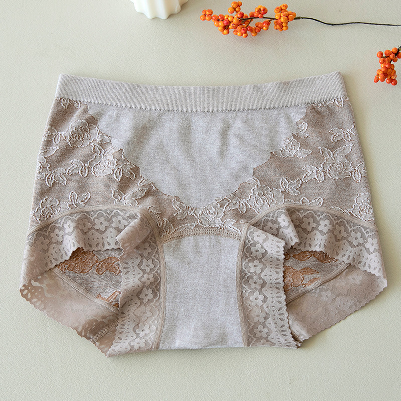 女士收腹塑形浮雕花卉無痕內褲