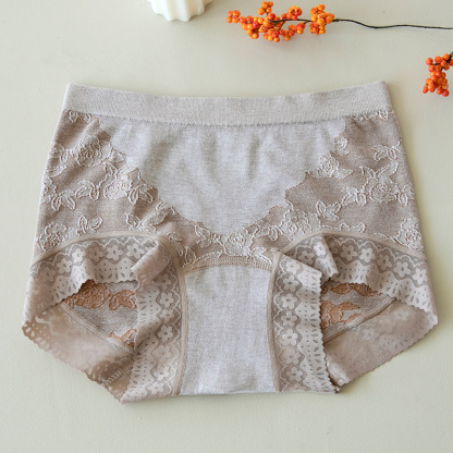 女士收腹塑形浮雕花卉無痕內褲