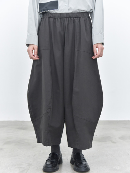 女士春秋立體分割抗皺垂感休閒褲