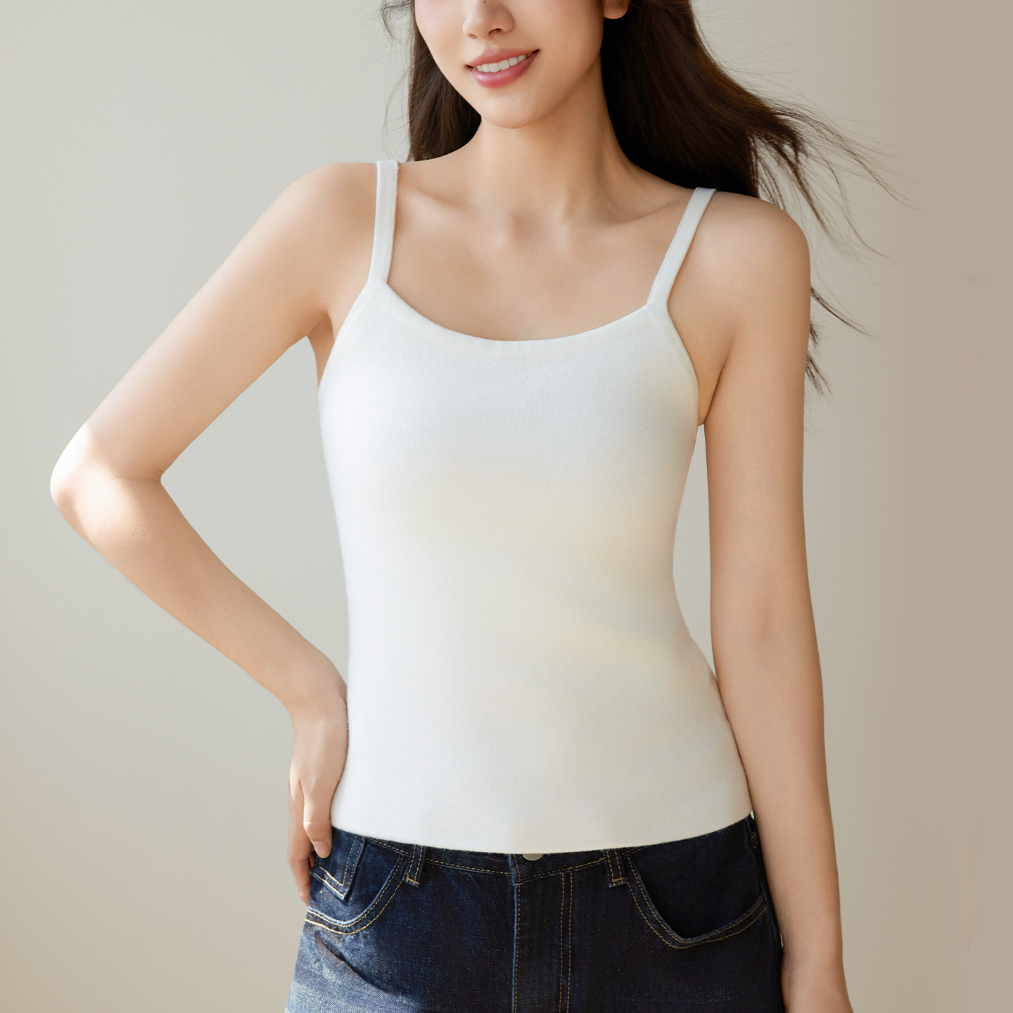 女士秋冬德絨吊帶背心