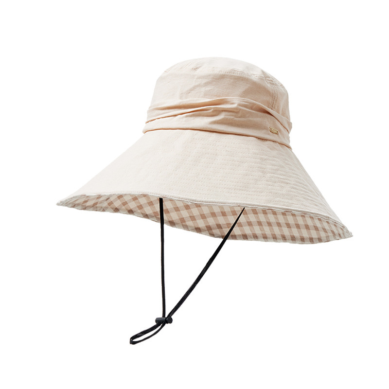 純棉可摺疊超大檐輕薄漁夫帽
