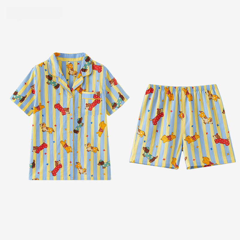 女款夏季純棉卡通短袖家居服