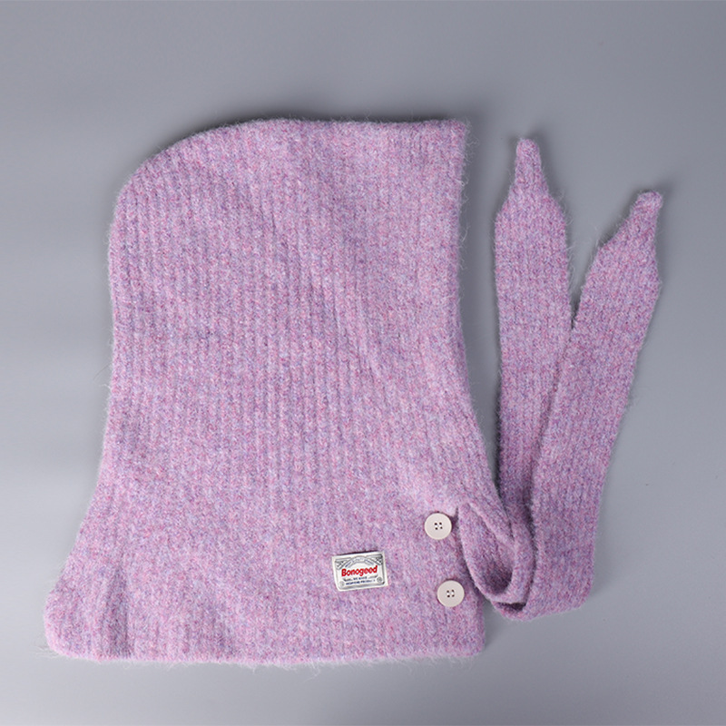 巴拉克拉法圍巾一體毛線帽