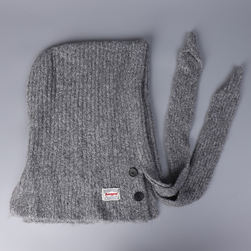 巴拉克拉法圍巾一體毛線帽