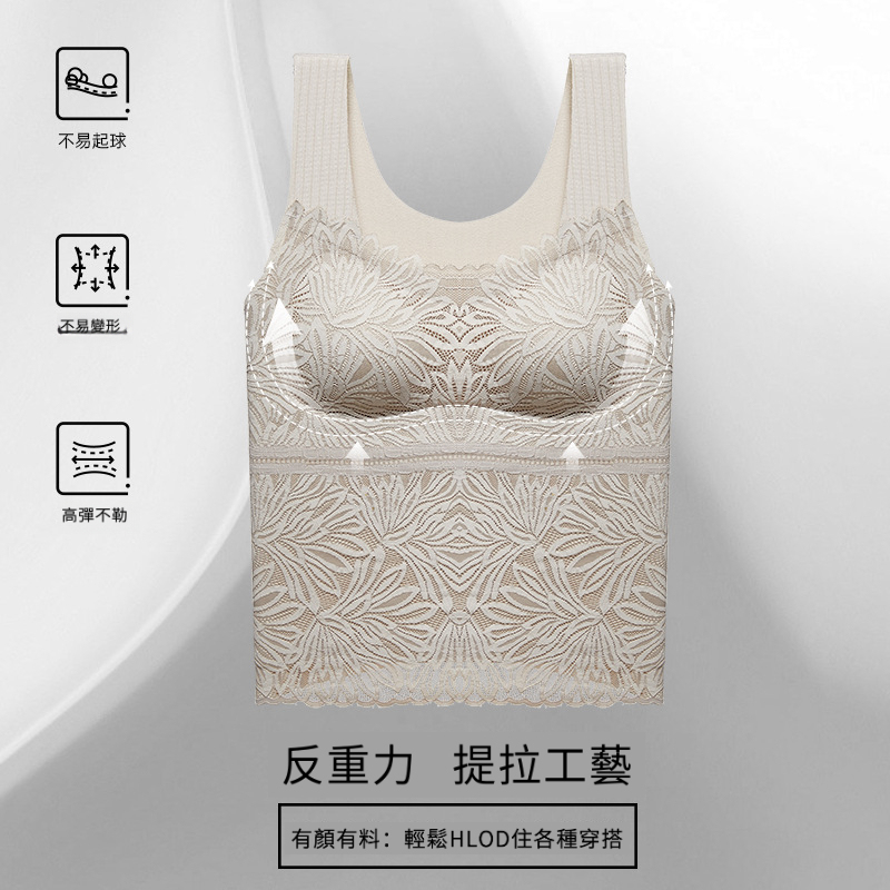 秋冬蕾絲德絨保暖寬肩帶內衣無痕美背