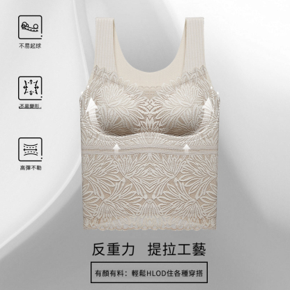 秋冬蕾絲德絨保暖寬肩帶內衣無痕美背