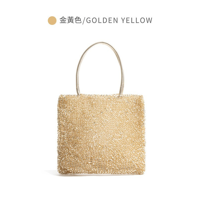 糖果色PVC編織方形手提包