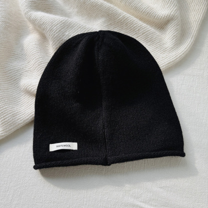 秋冬100%純羊毛帽子圍巾2件套