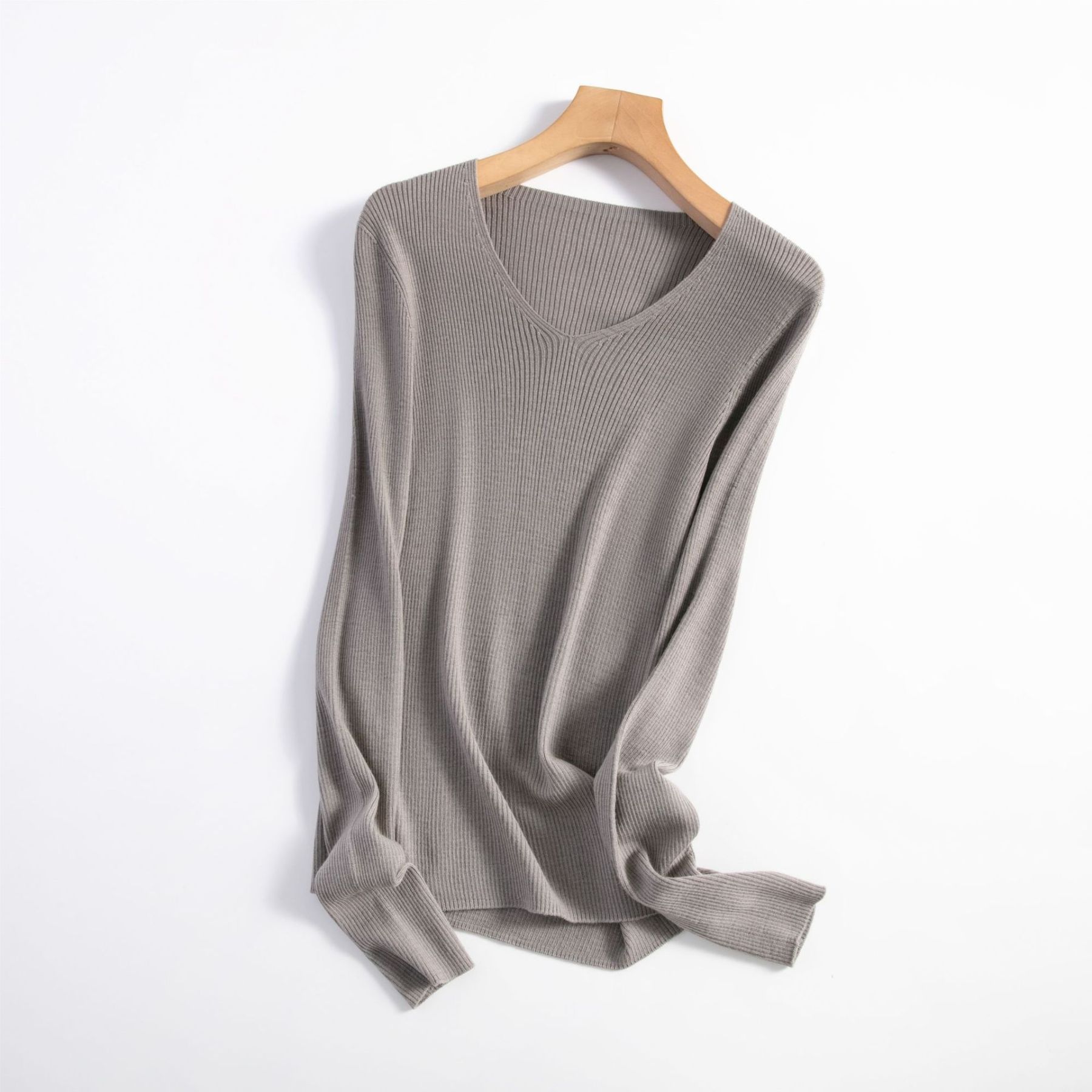 女士早秋無縫半高領100精仿羊毛打底衫