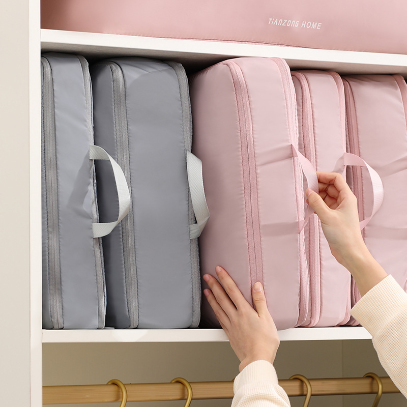 布藝可壓縮羽絨服收納袋