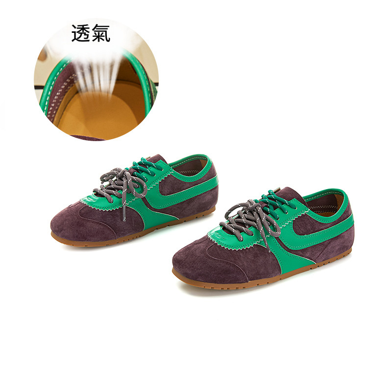 女士春秋平底多色阿甘鞋