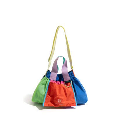 可摺疊多巴胺拼色餃子包