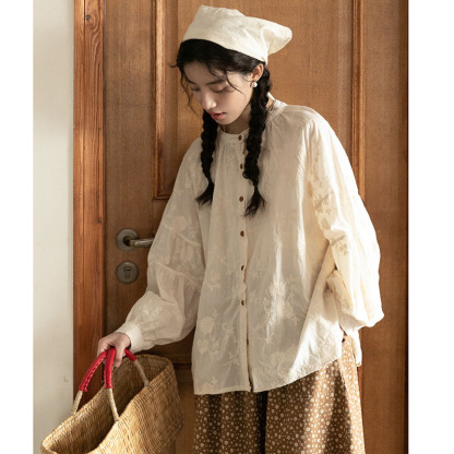 女士日系牛角扣馬甲+襯衫