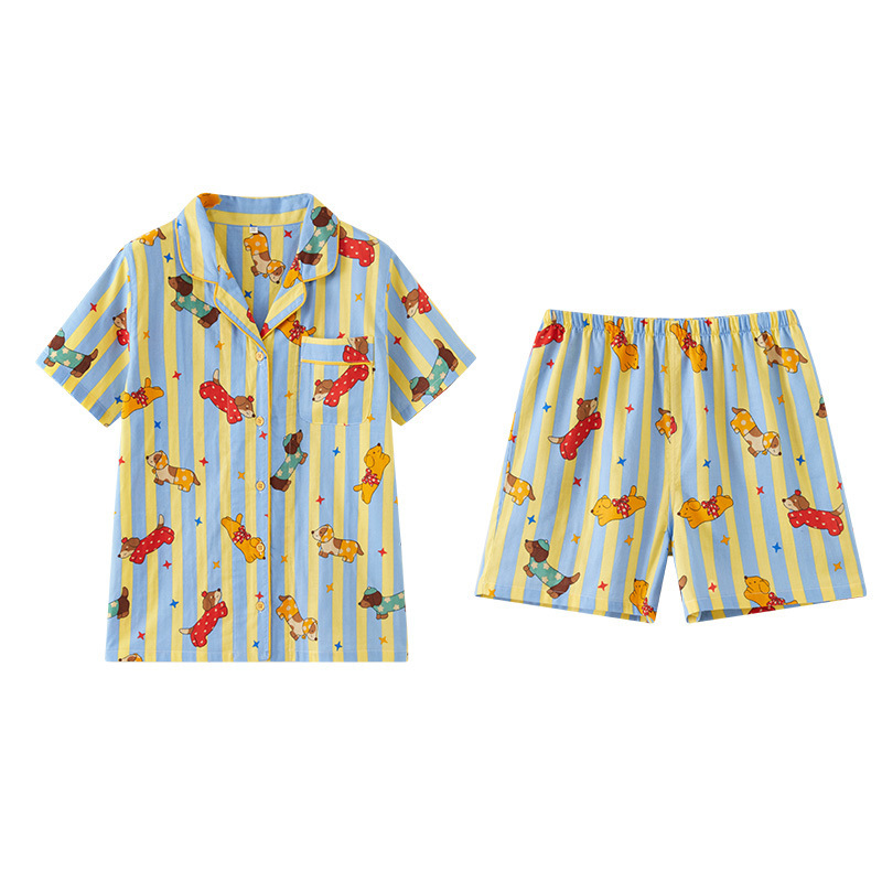 女款夏季純棉卡通短袖家居服