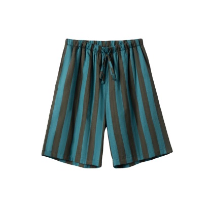 男士休閒薄款寬鬆純棉條紋睡褲可外穿