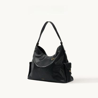 大容量簡約斜挎電腦包hobo包