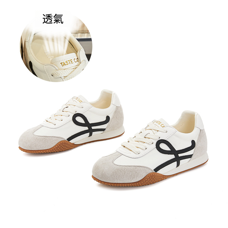女士春秋真皮厚底阿甘鞋