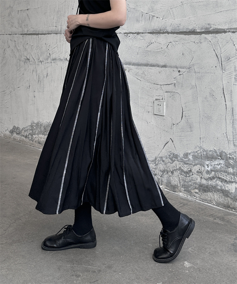 女士春秋不規則百褶半身裙