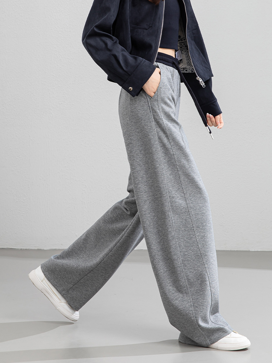 女春美式灰色彎刀運動褲