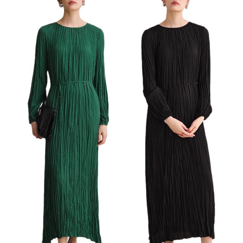 女士春秋綠野仙蹤手工捏褶半身裙